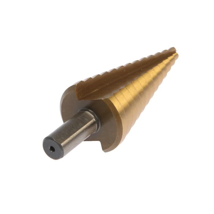 Сверло ступенчатое ТУНДРА, HSS, TiN, трехгранный хвостовик, 6 - 30 мм