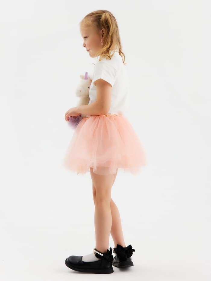 Юбка нарядная для девочки KAFTAN, трёхслойная, персиковая, 25×22 см