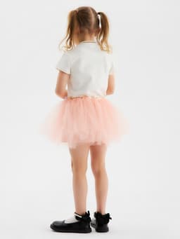 Юбка нарядная для девочки KAFTAN, трёхслойная, персиковая, 25×22 см