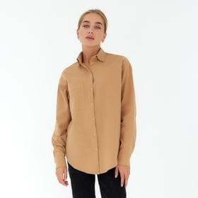 Рубашка женская MIST: Classic Collection, размер 50, бежевая