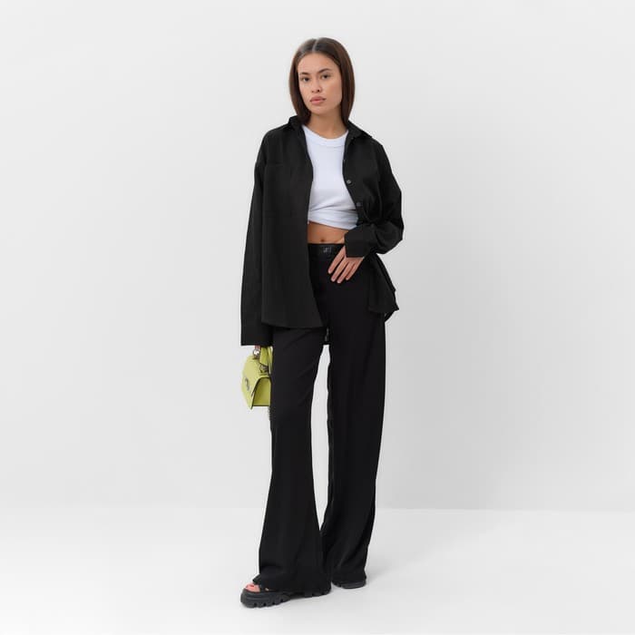 Рубашка женская MIST: Classic Collection, размер 40-42, чёрная