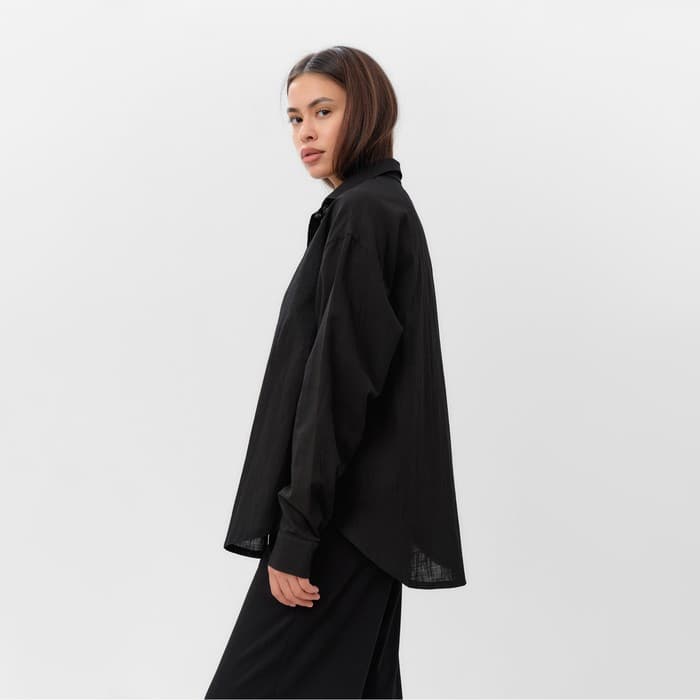 Рубашка женская MIST: Classic Collection, размер 40-42, чёрная