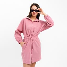 Платье летнее женское с кулиской MIST, розовое, размер 40-42