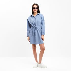 Платье женское короткое с кулиской MIST, голубое, размер 40-42