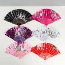 Веер складной «Цветочный», 23 см, МИКС