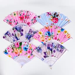 Веер складной «Цветочный», 23 см, МИКС