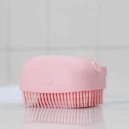 Щётка - мочалка массажная силиконовая с ёмкостью для мыла Доляна, бирюзовая