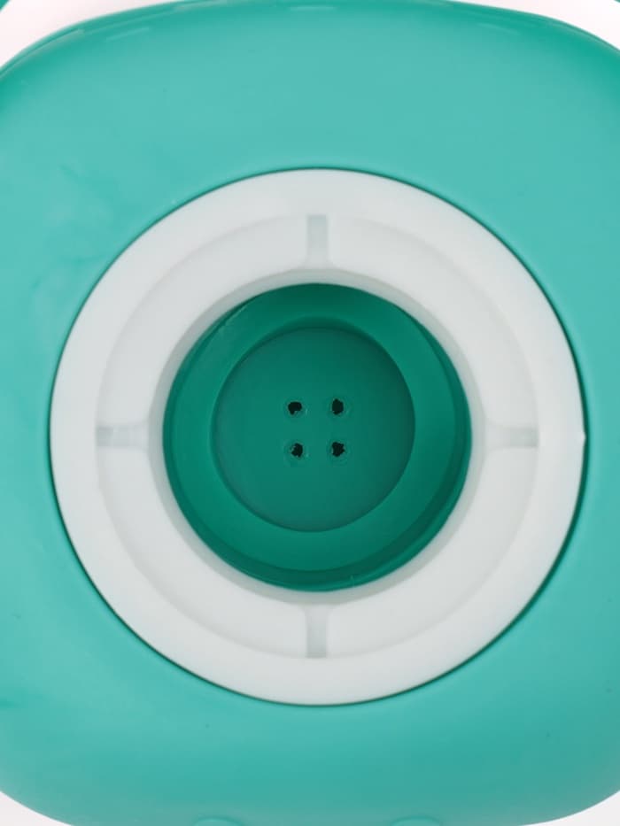 Щётка - мочалка массажная силиконовая с ёмкостью для мыла Доляна, бирюзовая