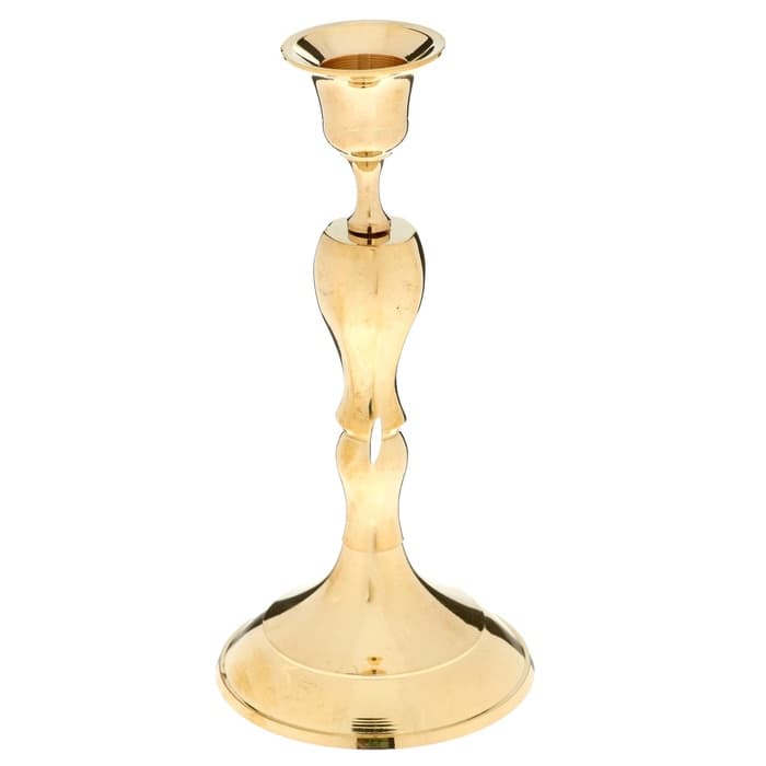 Подсвечник металлический на 1 свечу «Ричард», латунь, 8.5×8.5×18 см