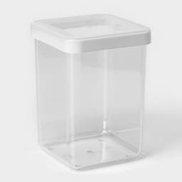 Ёмкость для хранения сыпучих продуктов IDEA «Степ», 1 л, 10×14 см, пластик, крышка белая