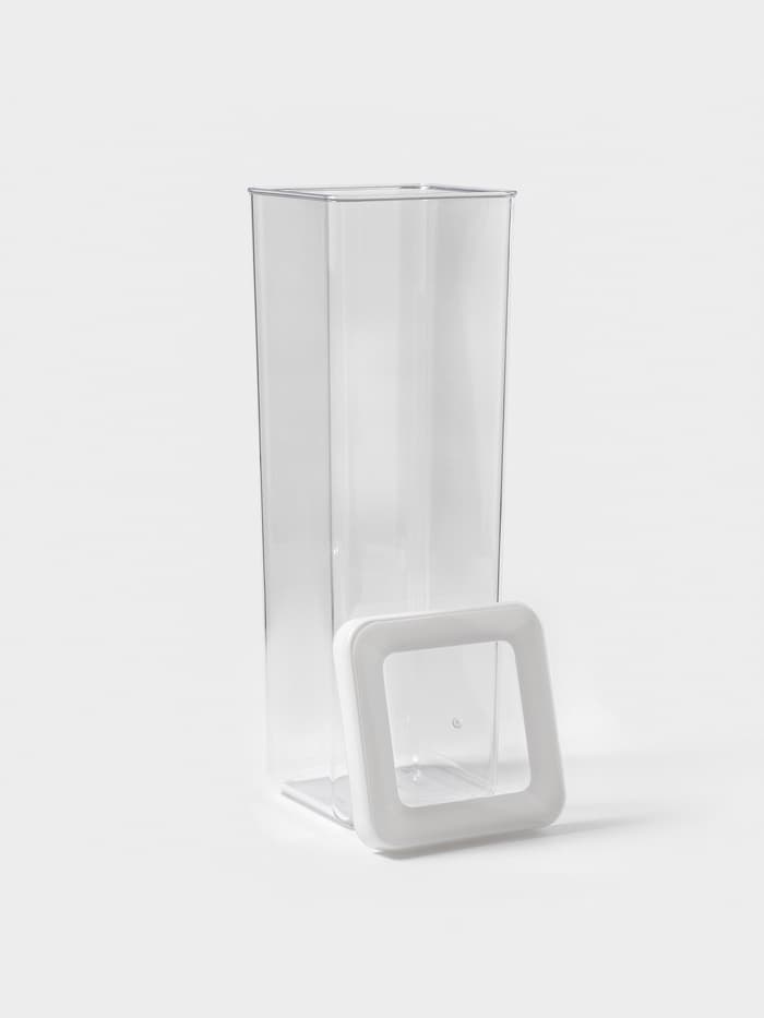 Банка для хранения сыпучих продуктов IDEA «Степ», 1.9 л, 10×28 см, пластик, крышка белая