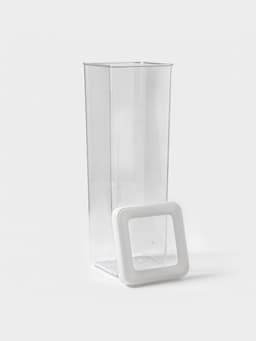 Банка для хранения сыпучих продуктов IDEA «Степ», 1.9 л, 10×28 см, пластик, крышка белая