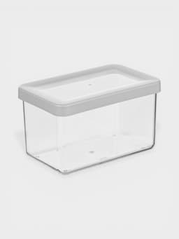 Ёмкость для хранения сыпучих продуктов IDEA «Степ», 1.1 л, 16×10×9.5 см, пластик, крышка белая