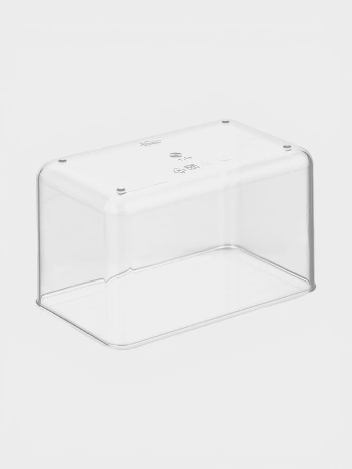 Ёмкость для хранения сыпучих продуктов IDEA «Степ», 1.1 л, 16×10×9.5 см, пластик, крышка белая