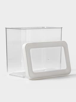 Ёмкость для хранения сыпучих продуктов IDEA «Степ», 1.7 л, 16×10×14 см, пластик, крышка белая