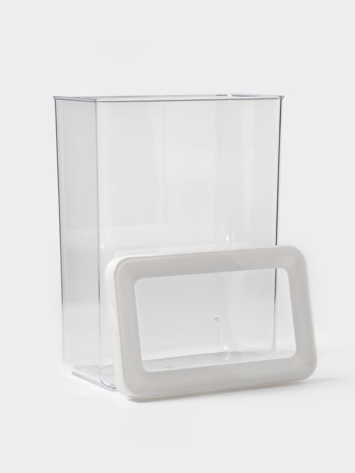 Банка для хранения сыпучих продуктов IDEA «Степ», 2.5 л, 16×10×21 см, пластик, крышка белая