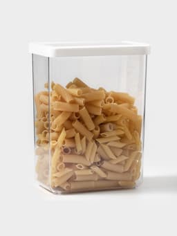 Банка для хранения сыпучих продуктов IDEA «Степ», 2.5 л, 16×10×21 см, пластик, крышка белая