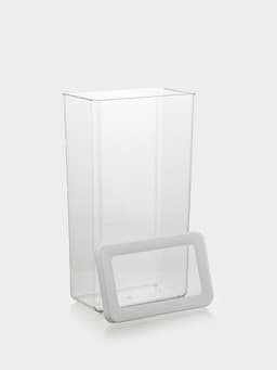 Банка для хранения сыпучих продуктов IDEA «Степ», 3.2 л, 16×10×28 см, пластик, крышка белая