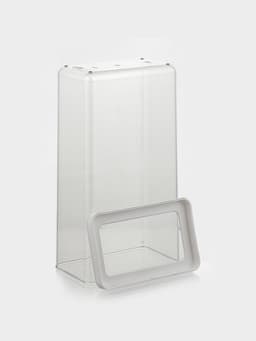 Банка для хранения сыпучих продуктов IDEA «Степ», 3.2 л, 16×10×28 см, пластик, крышка белая