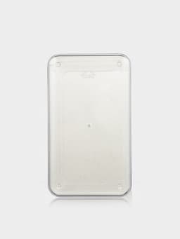 Банка для хранения сыпучих продуктов IDEA «Степ», 3.2 л, 16×10×28 см, пластик, крышка белая