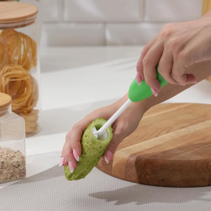 Устройство для фаршировки овощей Доляна «Прино», 4 насадки, пластик, зелёное