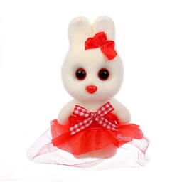 Ёлочная игрушка - подвеска из пенопласта «Зайка в юбочке», 13 см