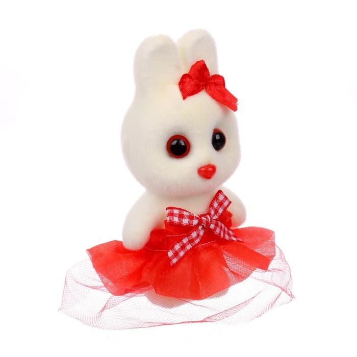 Ёлочная игрушка - подвеска из пенопласта «Зайка в юбочке», 13 см