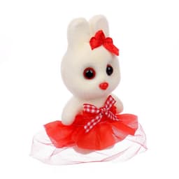 Ёлочная игрушка - подвеска из пенопласта «Зайка в юбочке», 13 см