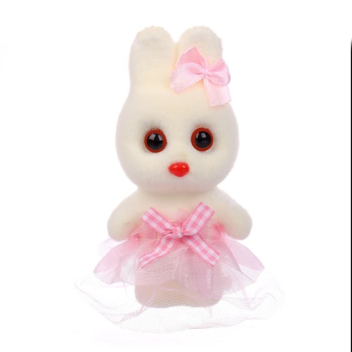 Ёлочная игрушка - подвеска из пенопласта «Зайка в юбочке», 13 см