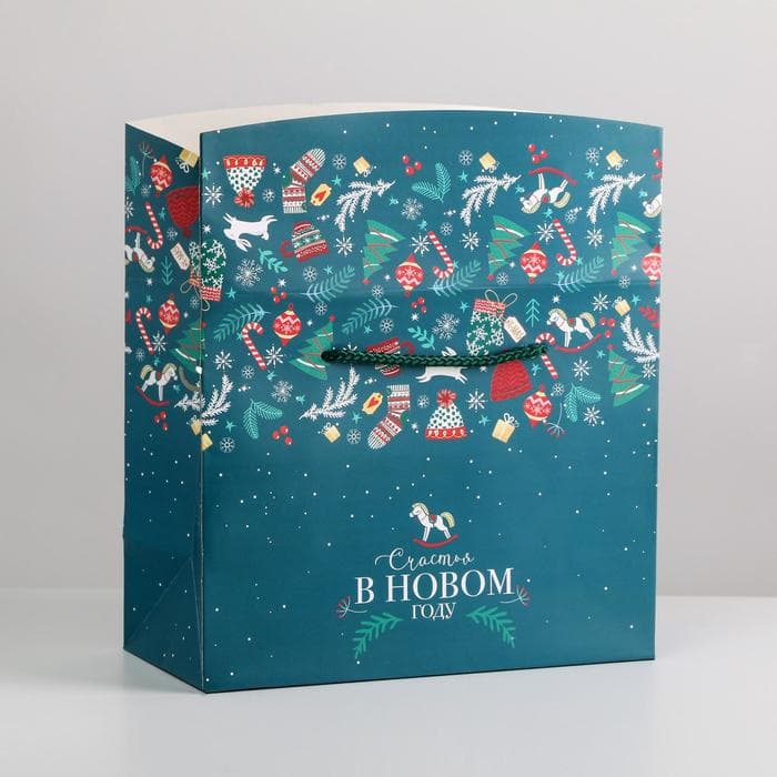 Пакет - коробка, 23×18×11 см