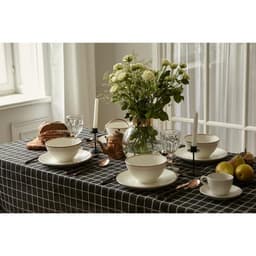 Скатерть «Доляна. Клетка», 145×200±3 см, рогожка 130 г/м², чёрная