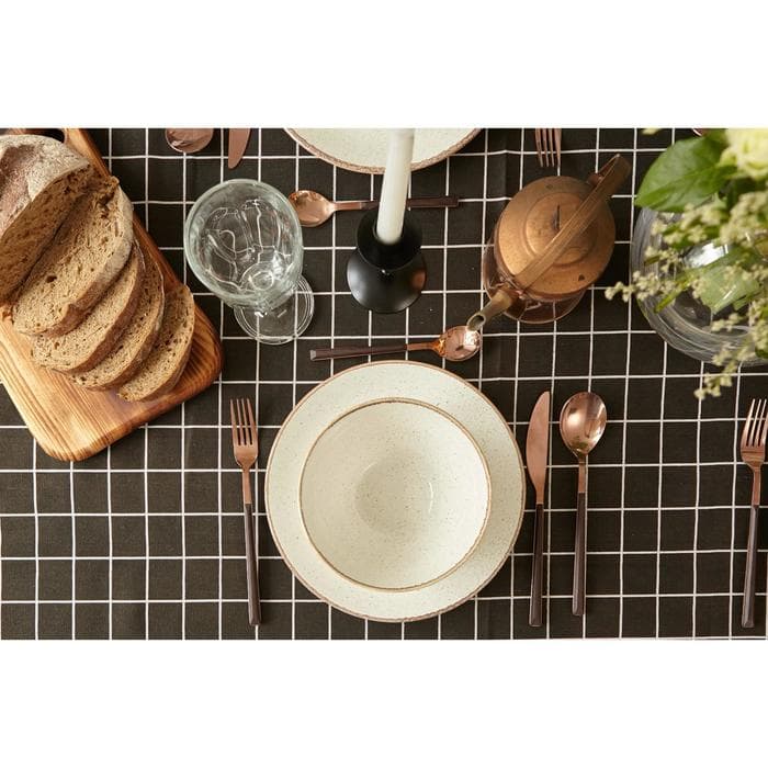 Скатерть «Доляна. Клетка», 145×200±3 см, рогожка 130 г/м², чёрная