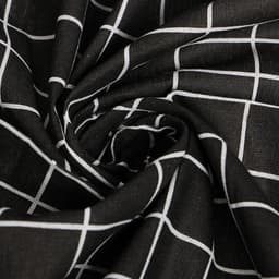 Скатерть «Доляна. Клетка», 145×200±3 см, рогожка 130 г/м², чёрная