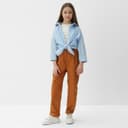 Джинсы для девочки MINAKU: Casual collection KIDS, цвет рыжий, рост 110 см