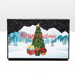 Набор подарочных новогодних коробок 3 в 1 Merry christmas, 23×16×9.5 - 19×12×6.5 см