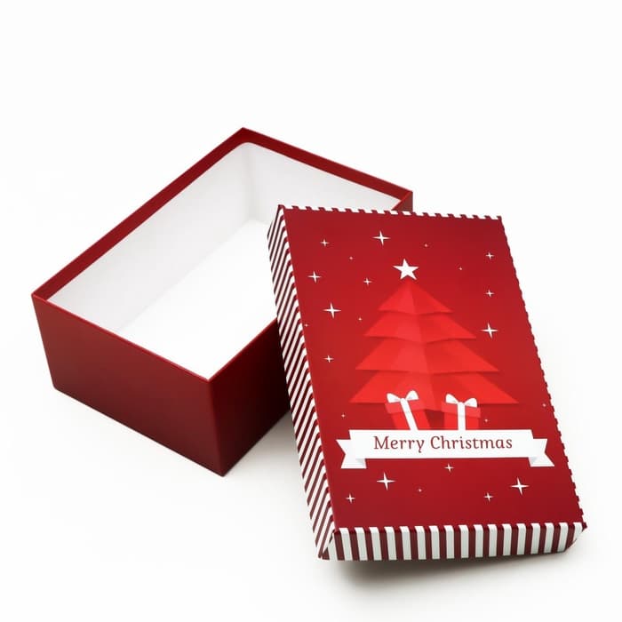 Набор подарочных новогодних коробок 3 в 1 Merry christmas, 23×16×9.5 - 19×12×6.5 см