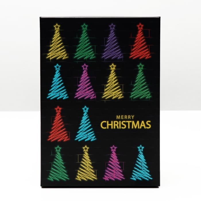 Набор подарочных новогодних коробок 3 в 1 Merry christmas, 23×16×9.5 - 19×12×6.5 см
