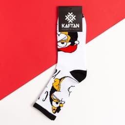 Носки новогодние мужские KAFTAN «F*ck» размер 41-44 (27-29 см), белые