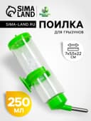 Поилка для грызунов «Пижон», 250 мл, зелёная