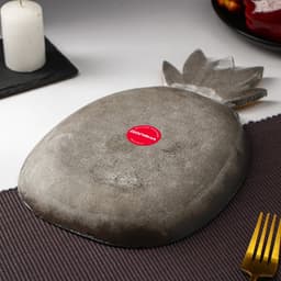 Блюдо для фруктов Доляна «Винтаж», 30×19×2 см, серое