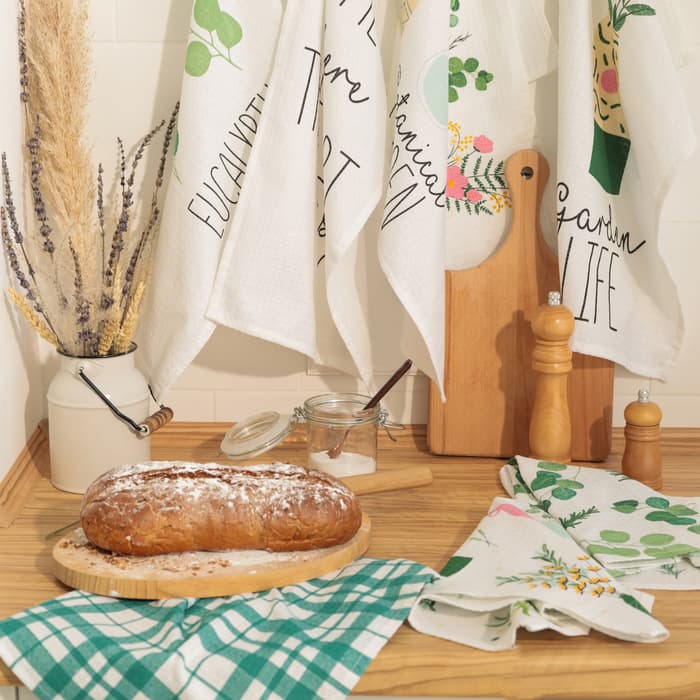 Набор кухонных полотенец «Доляна. Эвкалипт», 35×60 см - 7 шт., 100% хлопок