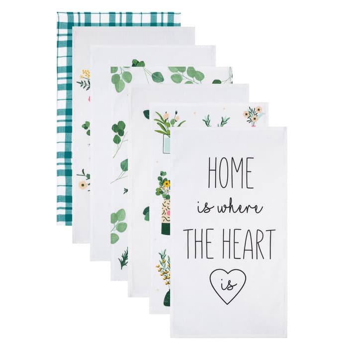 Набор кухонных полотенец «Доляна. Эвкалипт», 35×60 см - 7 шт., 100% хлопок