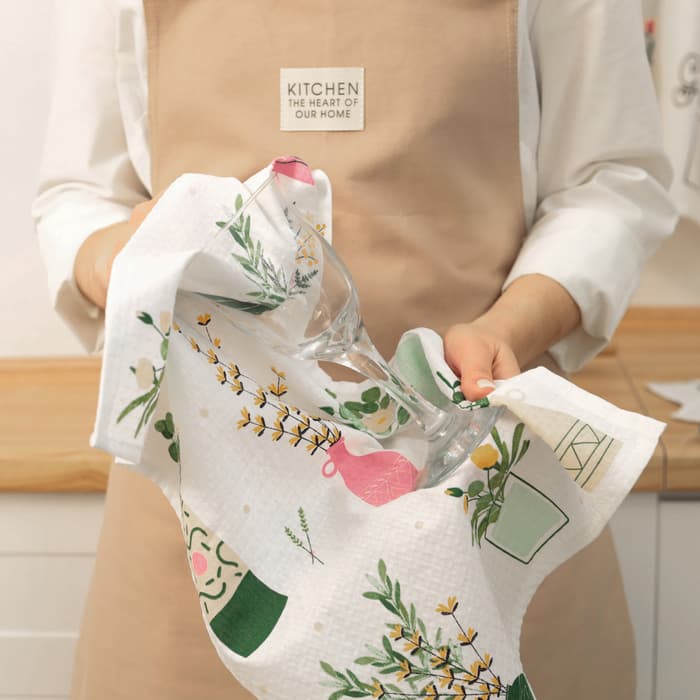 Набор кухонных полотенец «Доляна. Эвкалипт», 35×60 см - 7 шт., 100% хлопок