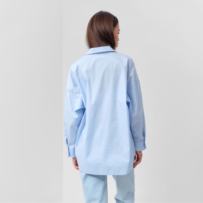 Рубашка женская MIST: Classic Collection, размер 50, голубой