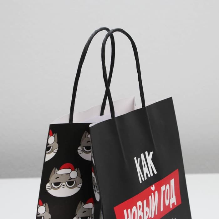 Пакет подарочный новогодний «Так тебе и надо», 22×22×11 см