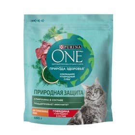 Сухой корм Purina One «Природа здоровья» для стерилизованных кошек, говядина, 680 г