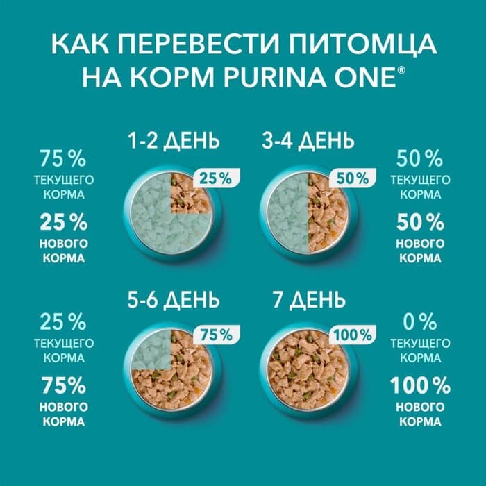 Влажный корм Purina One для кошек, говядина/морковь, 75 г
