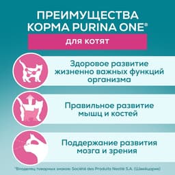 Влажный корм Purina One для котят, курица/морковь, 75 г