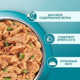 Влажный корм Purina One для стерилизованных кошек, курица/фасоль, 75 г