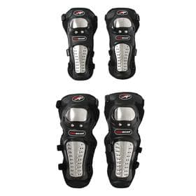 Наколенники и налокотники мотоциклетные, взрослые, чёрные, набор 4 шт.
